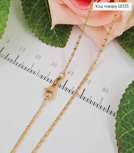 Цепочка улиточное плетение, с тиснением, дл. 45см, шир. 1,5мм, Xuping 18К 121333 фото 1