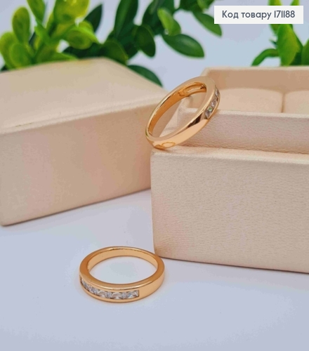 Кольцо украшено Блестящими камешками, Xuping 18К 171188 фото 1