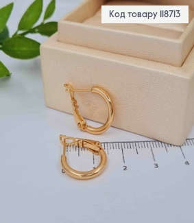 Серьги Кольца, диаметр 1,5см, XUPING 18K 118713 фото