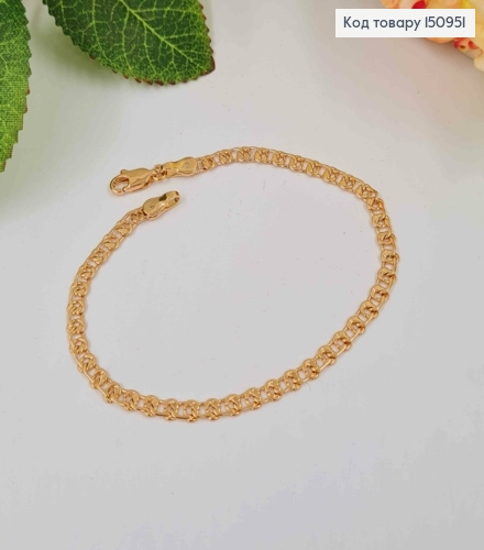 Браслет, плетение узелками, шир.0,3см, длина 18см, Xuping 18K 150951 фото 1