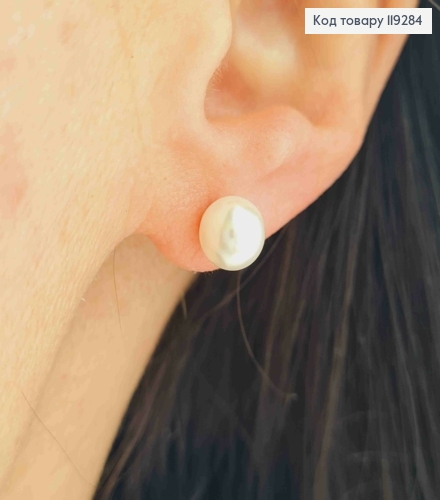 Сережки гвіздки з Перлинкою, 0,7см, Xuping 18K 119284 фото 1