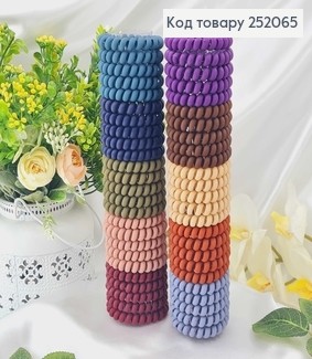 Резинка пружинка 5,5см Темні кольори матова, 25шт/бабіна 252065 фото