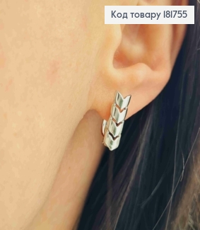 Серьги родованные "СТРЕЛЫ", 1,5см, английская застежка, Xuping 181755 фото