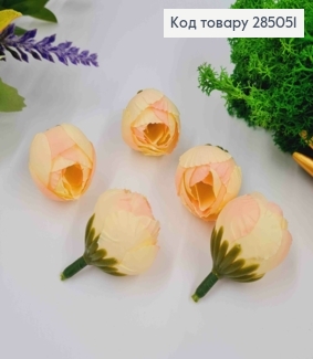 Искусственное приложение Роза РОЗОВО-ПЕРСИКОВАЯ, 2,5*3см 285051 фото
