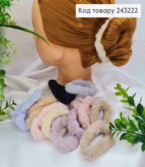 Резинка ПУШОК,  діаметр 6см, Кольори в асортименті 243222 фото