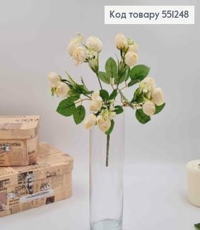 Композиция "Букет АИВОРИ мелких пионов Камелия с декором", высотой 30см, 15 головок пионов 551248 фото