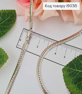 Цепочка родившаяся, Плоское плетение, шир. 5мм, дл. 60см, Xuping 18К 190315 фото