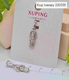 Кулон родованный "АНГЕЛОК" с Блестящим камнем, 1,6см, Xuping 220335 фото