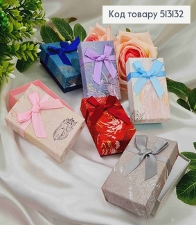 Коробка с хаотическим принтом бантиком, 9*7*3см, цвета в ассорт. 513132 фото