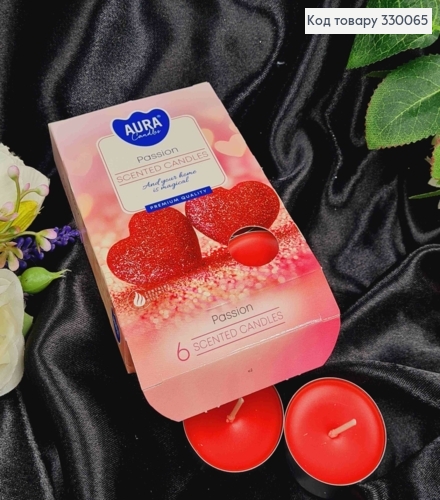 Аромасвічка таблетка BISPOL "Passion" 6 шт/4 годин, 15-380 330065 фото 1