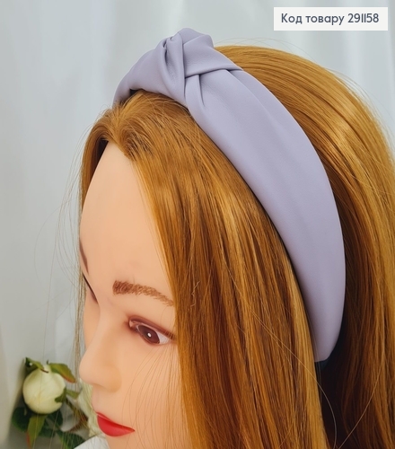 Обруч Чалма , Экокожа,  цвет красивый Серый, изготовитель Украина 292183 фото 1