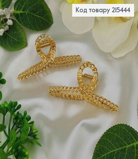 Краб металл, золотого цвета, петелька цепочка, 7,5см. 215444 фото