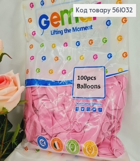 Воздушный шар латексной  12' Gemar Нежно РОЗОВАЯ матовая  (30 см), 100 шт 561032 фото