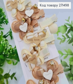 Набір заколок стріла (20шт) "МЕТЕЛИК" з камінчиком, Пастельні кольори, заколка 3,5см, метелик 3,5см 271498 фото