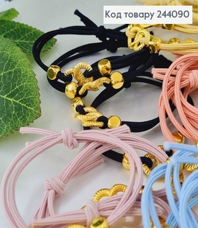 Набор детских резинок с золотыми кольцами,  244090 фото