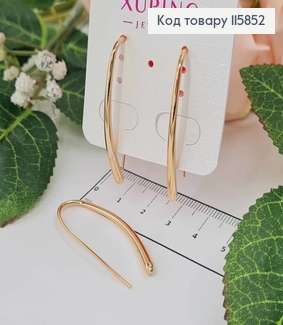 Серьги, Протяжки, удлиненные крючки, 4см Xuping 18К 115852 фото