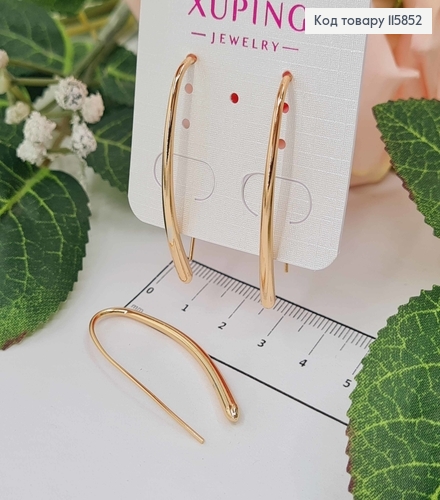 Серьги, Протяжки, удлиненные крючки, 4см Xuping 18К 115852 фото 1