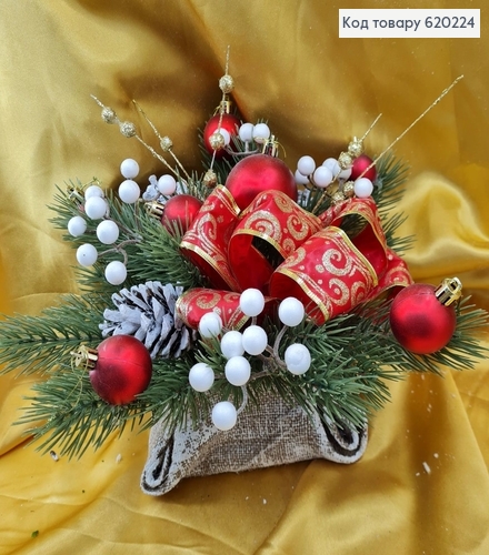 Новорічна композиція з ялинки (іграшки, фігурка) в ас.  620224 фото 1