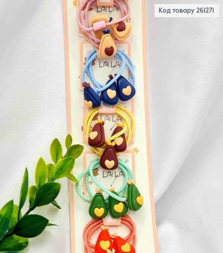 Набор детских резинок (30шт)АВОКАДО в ассортименте, тоненькие, диаметр 3,5см 261271 фото 1