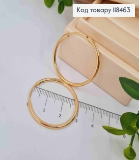 Серьги кольца Классические, диаметр 3,2см, Xuping 18К 118463 фото