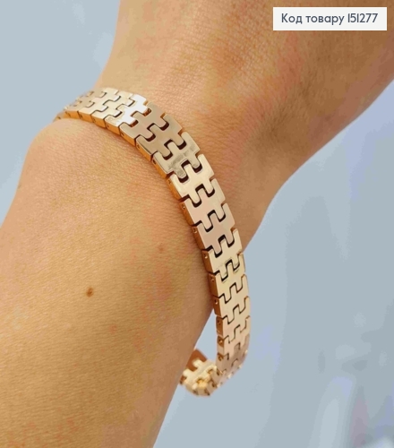Браслет "Міць" з магнітами, ширина 1см, довжина 19см, Xuping 18К 151277 фото 2