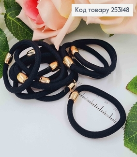 Резинка чорна, з шайбочкою, 4,5см 253148 фото