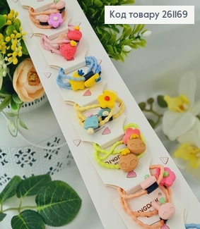 Резинка детская "Цветовой микс" 30шт./уп. в ассорт. 261169 фото