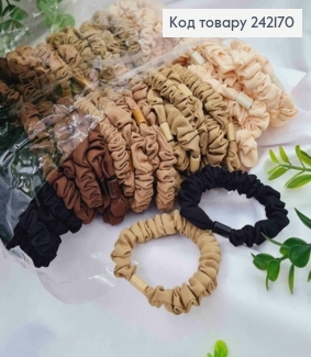 Резинка жатка,  діаметр 6см, Пастельні кольори в асортименті 242170 фото