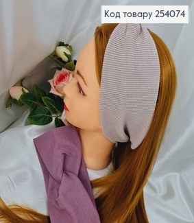 Повязка Рубчик пудра/беж 23*9,5см  в асор. 254074 фото