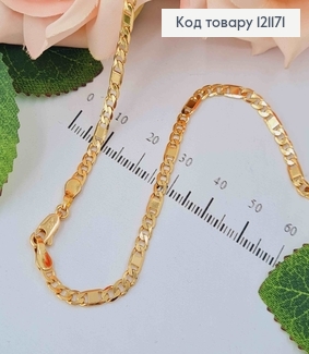 Цепочка 3,5мм, длина 60см, плетение картье, Xuping 18K 121171 фото