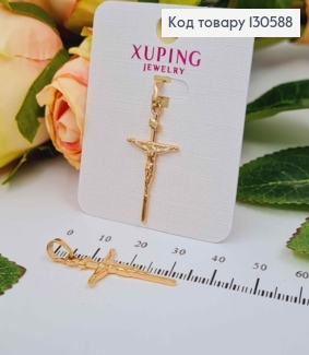 Крестик классический с распятием 2,5*1,3см Xuping 18K 130588 фото