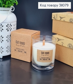 Аромасвічка стакан BISPOL Мускус-Цитрус з дерев'яним гнотом 170 г/30 години, 80-070-328 311079 фото