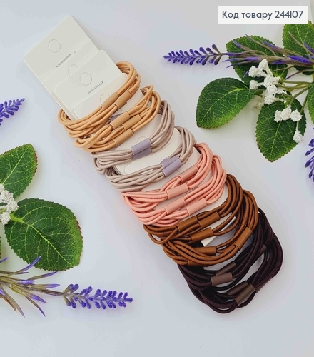 Набор резинок (5,5см) 3шт (Скрепление 3шт в 1), пастельные тона в ассотрименте 244107 фото 1