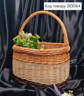 Кошик плетений ГЛИБОКИЙ  (глибина 20см, довжина 37см,ширина 25см) ПОЛЬЩА 283064 фото