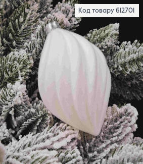 Фигурка бархат "БУРУЛЬКА №3", БЕЛАЯ, 9*6см, украшение пластиковое, Украина 612701 фото