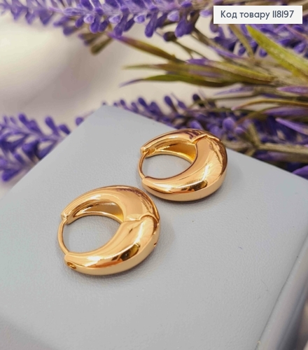 Сережки кільця, діаметр 1,9см, Xuping 18К 118197 фото 2