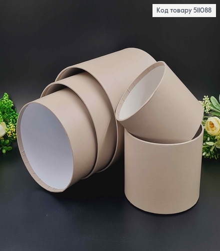 Набор Коробок 5шт, Без крышки, СВЕТ-СЕРЫЙ, 17,5*20,5см, 16*18,5см, 14*16,5, 12*14,5, 11*12,5см. 511088 фото 1