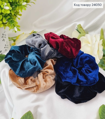 Резинка велюр Об "ємна  12см в асор. 241050 фото 2