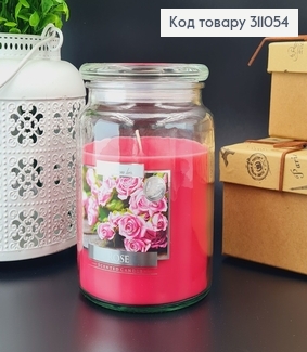 Аромасвечи в банке BISPOL Роза  500 г / 100 часов 311054 фото