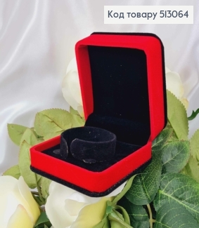 Коробка велюр Квадратная, красная 9х9х4,5см 513064 фото