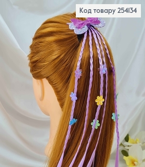 Резинка (4см) с косичками 32см и бабочками в ассортименте 254134 фото