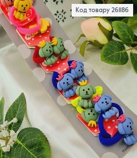 Набор резинок детских, "Песик в короне" 20шт/наб. 261186 фото