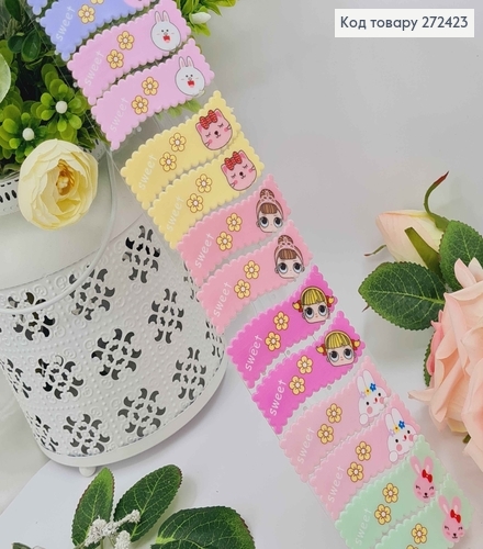 Набір дитячих заколок тік-так, Фігурні, "Sweet" , 20шт/уп. 272423 фото 1