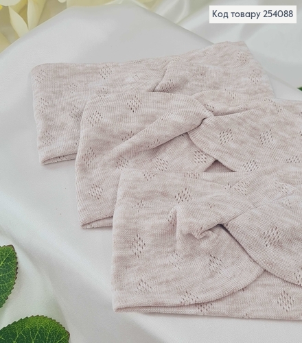 Повязка детская трикотаж (натур. ткань) чалма МОККО ручная работа. Украина (17*7,5см) 254088 фото 1