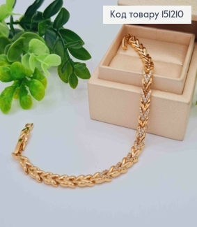 Браслет "Магия Любьви" с Блестящими камешками, длина 17+2см, Xuping 18K 151210 фото