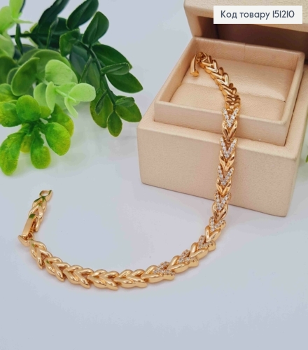 Браслет "Магия Любьви" с Блестящими камешками, длина 17+2см, Xuping 18K 151210 фото 1