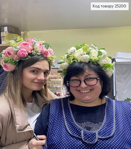 Обруч-веночик роскошный с Розовыми Розами, ручная работа, Украина. 287034 фото 4