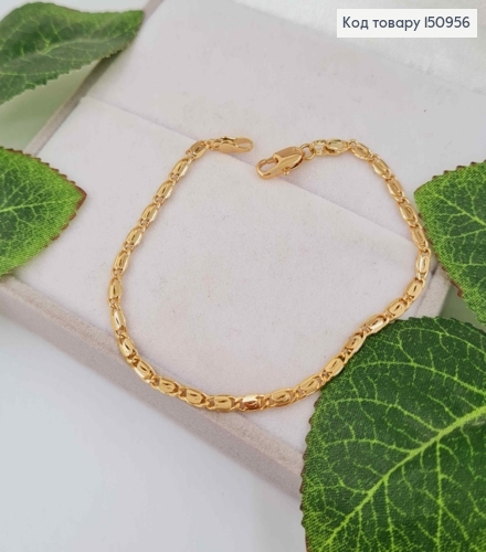 Браслет, плетение улитка, шир. 3,5мм, длина 20,5см, Xuping 18K 150956 фото 1