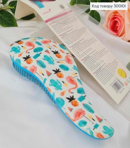 Щетка для волос, Redberry (тангл тизер), Голубь из Фламинго, средняя(19*8), качественный Китай 300101 фото 1