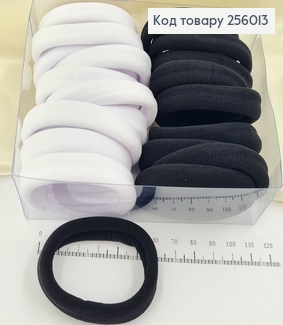 Резинка микрофибра Китай 5 см №7 20 шт/уп (чор/бел) 256013 фото